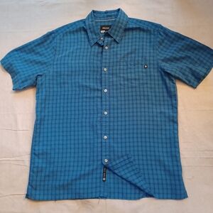 Marmot Plaid Short Sleeve Button-Down Shirt Men's Size Large